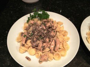 Orecchiette with Chicken and Mushroom Sauce