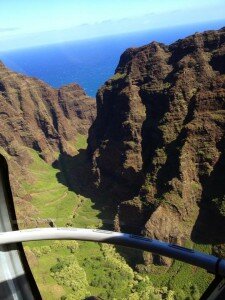 View from Kauai Helicopter Tour of Na Pali Coast